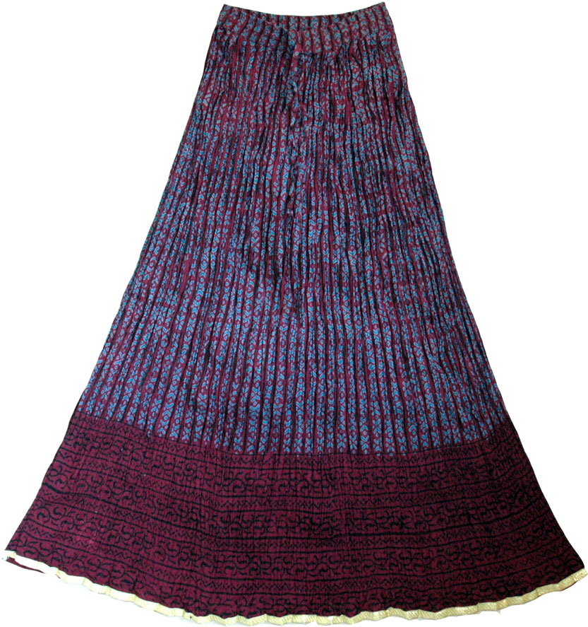 Tall Womens Skirt in Cannon Pink, Cannon Pink Long Crinkle Skirt