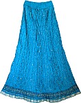 Festive Crinkle Tall Blue Skirt