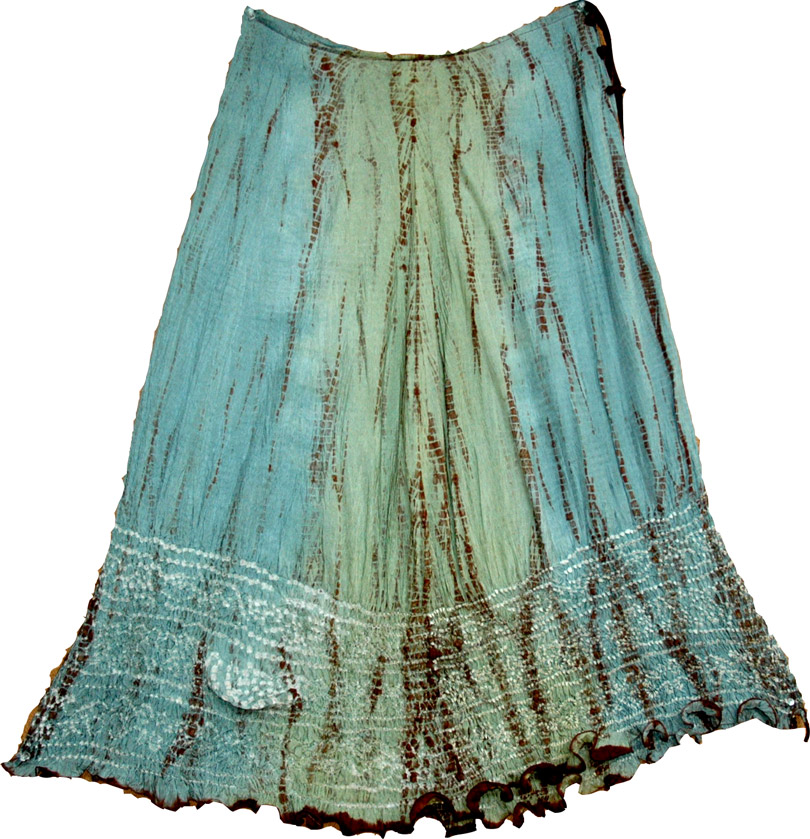 Gypsy Crinkle Silk Skirt SilkSkirts TieDye