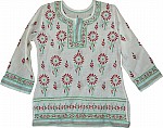 White Embroidered Cotton Tunic