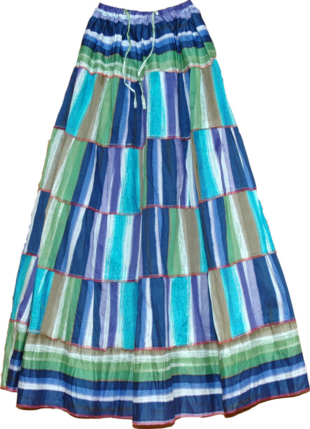Bohemian Tall Long Skirt, Tall Tropical Peasant Skirt