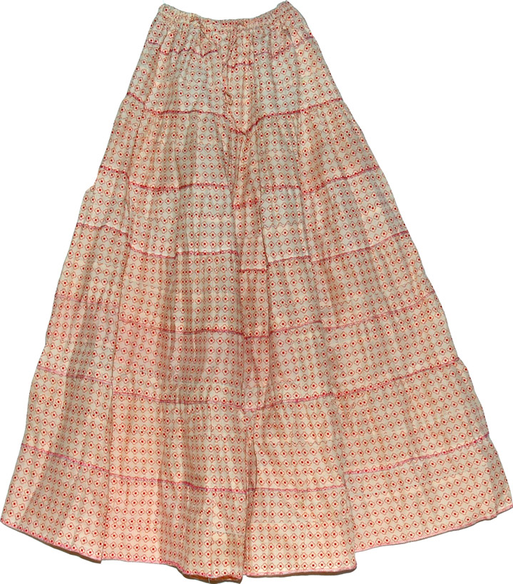 Bohemian Floral Long Skirt, Akaroa Peasant Skirt