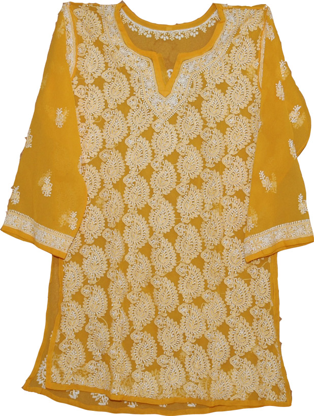 Womens Tunic Shirt in Yellow, Tussock Summer Tunic
