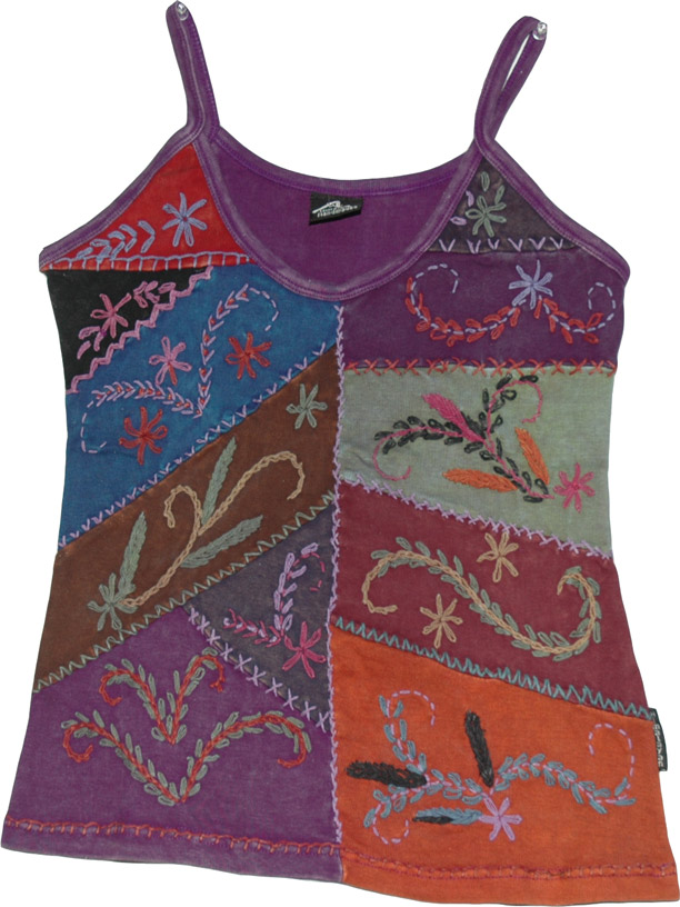 Sleeveless Top for Summer, Eggplant Summer Top