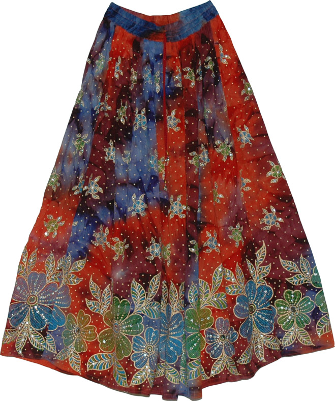 Beautiful dancing shaded sequin skirt, Evening Shaded Cognac Sequin Skirt
