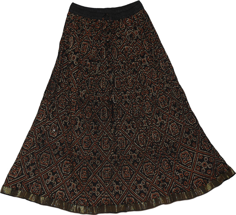 Crinkle Summer Short Skirt with Mirrors, Summer Crinkle Short Skirt 