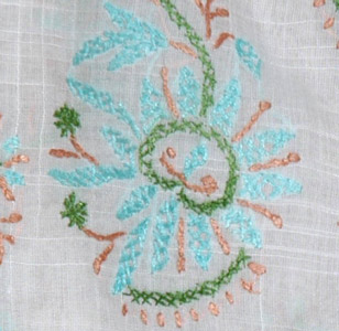 White Embroidered Cotton Tunic