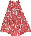 Summer Floral Peasant Skirt