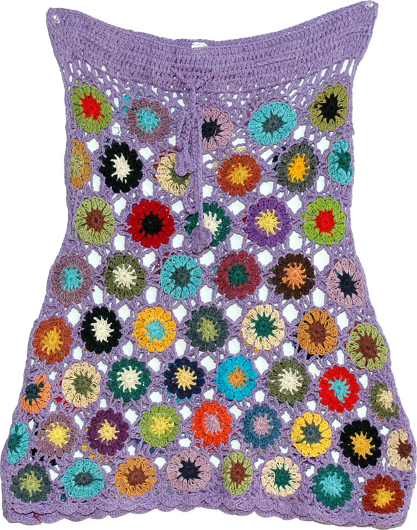 Lavender Crochet Cotton Skirt
