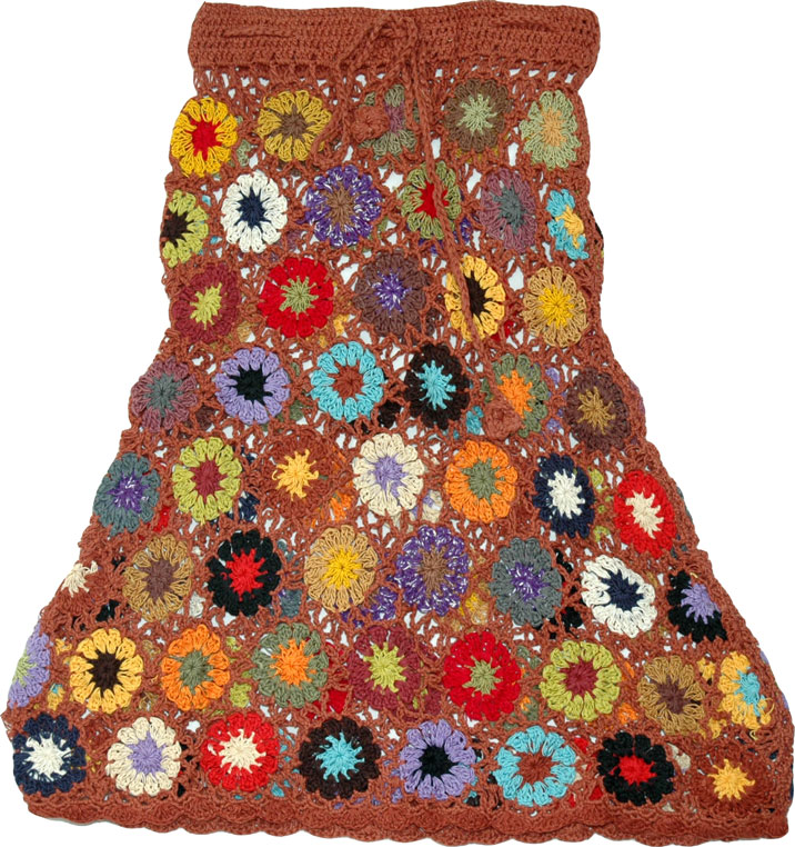 Short Crochet Cotton Skirt