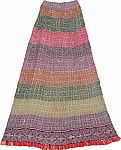 Cotton Voile Crinkled Long Skirt