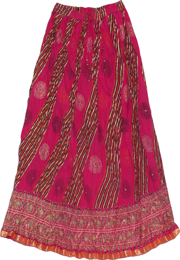 Crinkle long skirt in Shiraz, Shiraz Festive Crinkle Skirt 