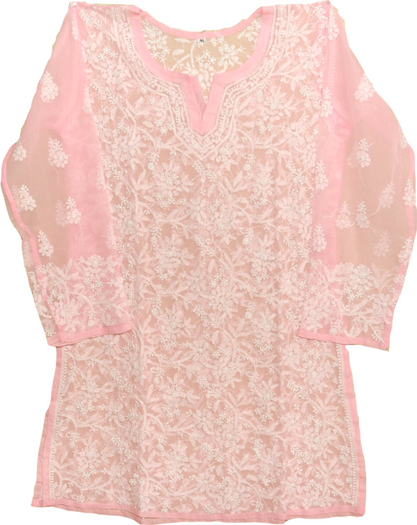 Womens Tunic Shirt in Pink, Baby Pink Ladies Tunic Top