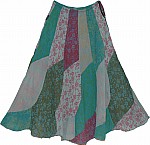 Flowing Print Long Skirt