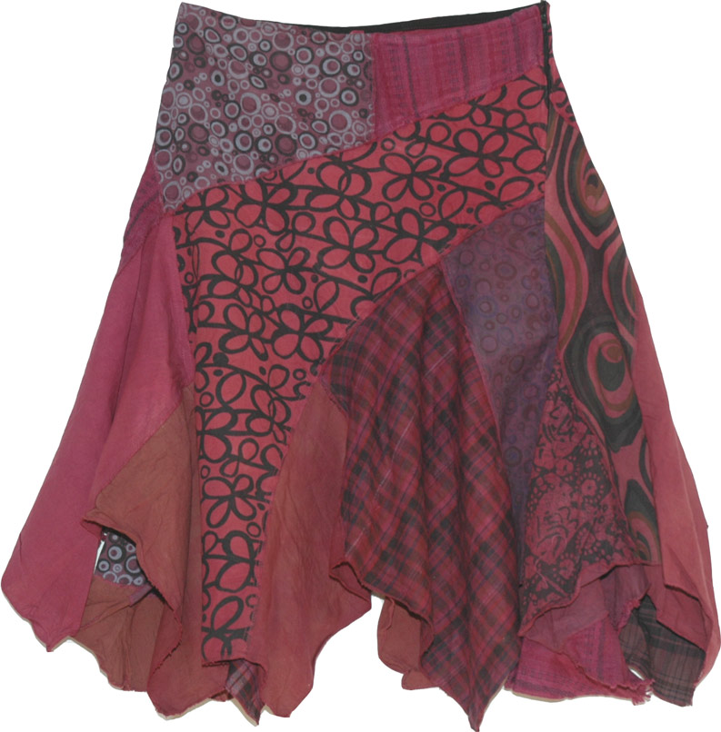 Unique Winter Fashion Skirt Clothing Patchwork