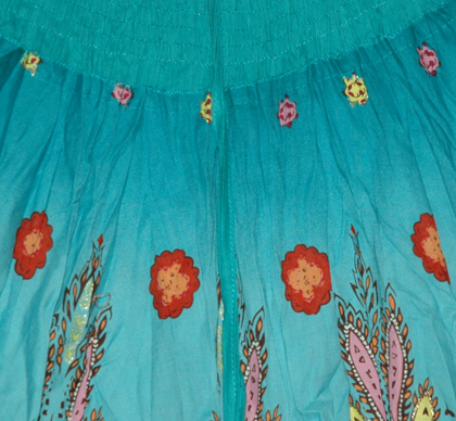 Bondi Blue Smock Boho Skirt