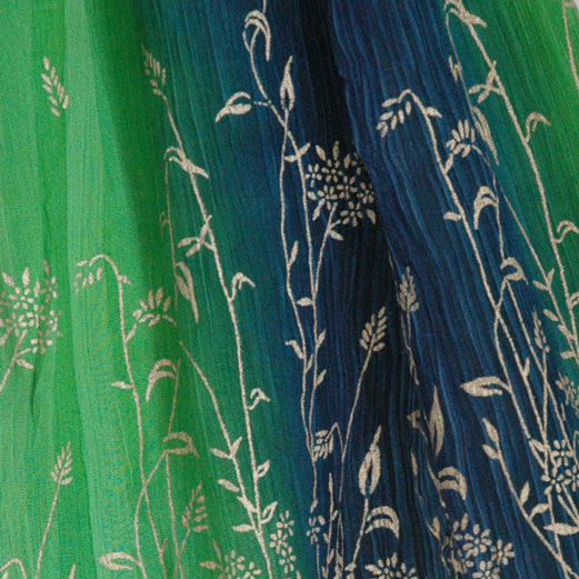 Sea Green Golden Long Skirt
