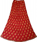 Festive Crinkle Skirt in Tamarillo