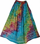Ethnic indian summer long skirt with multicolor sequins [914]