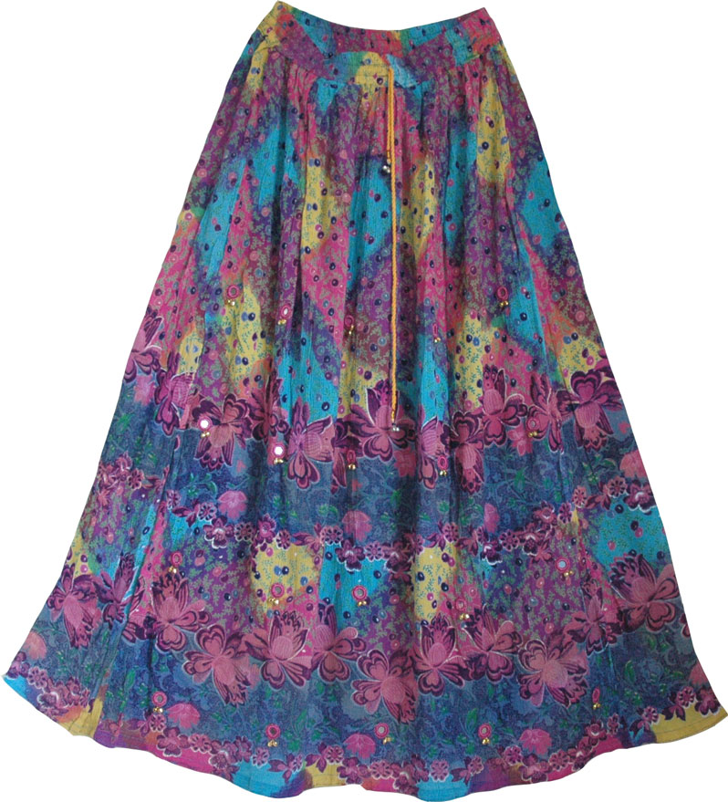 Easy breezy beautiful Tahitian garden skirt, Womens Breezy Summer Garden Skirt