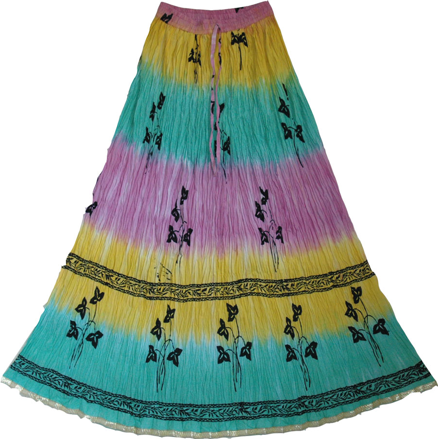 Crinkle skirt soft cotton, Summer Winds Cotton Skirt