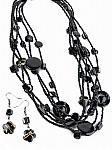 Black Beaded Fashion Jewelry 