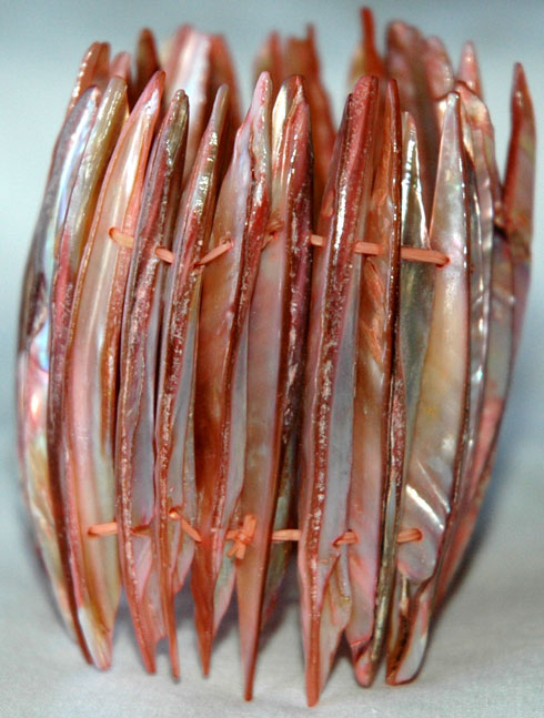 Shell Stretch Bracelet, Shaded Stiletto Shell Bracelet