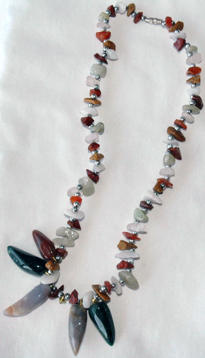 Stone Chili Necklace, Stone Necklace