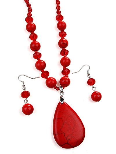 Red Fashion Jewelry, Red Beaded Jewelry