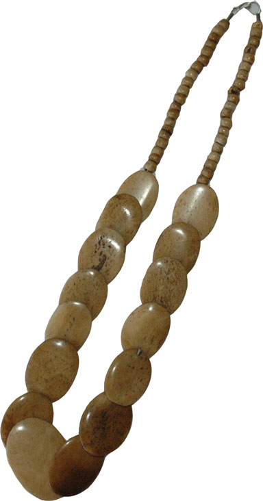 Teak bone necklace, Teak Color Summer Jewelry