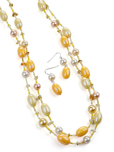 Yellow Fashion Jewelry, Yellow Jewelry Long Necklace