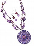 Purple Jewelry Beaded Necklace [1736]