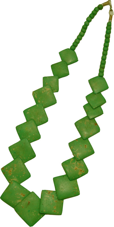Green bone necklace, Olive Drab Bone Jewelry