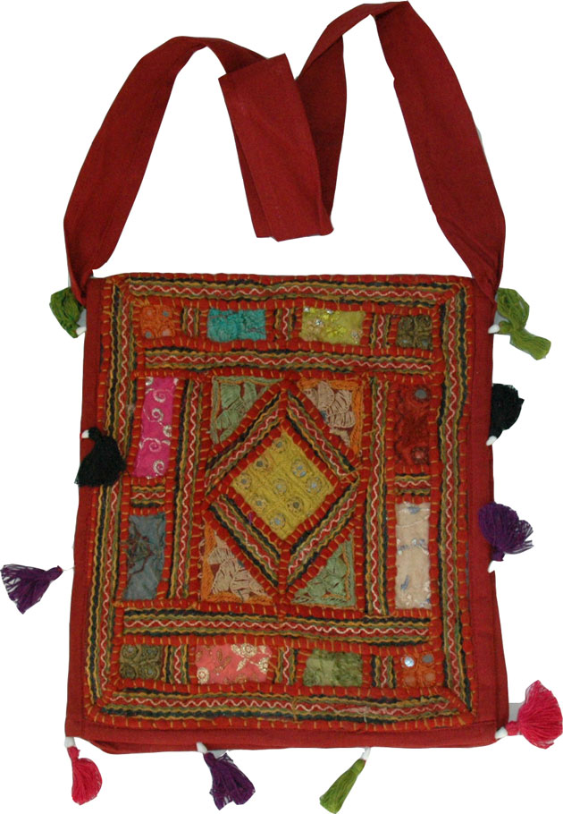 Cloth Handbag Purse Indian, Tamarillo Bohemian Shoulder Bag