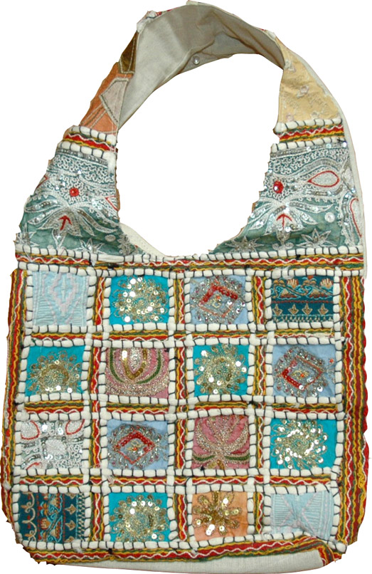 Sequined Patchwork Purse