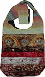 Velvet Handbag with Mirrors and Embroidery [1588]