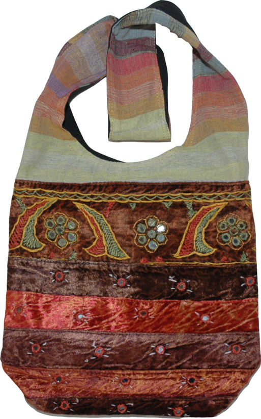 Ethnic handbag with mirrors, Royal Velvet Womens Handbag