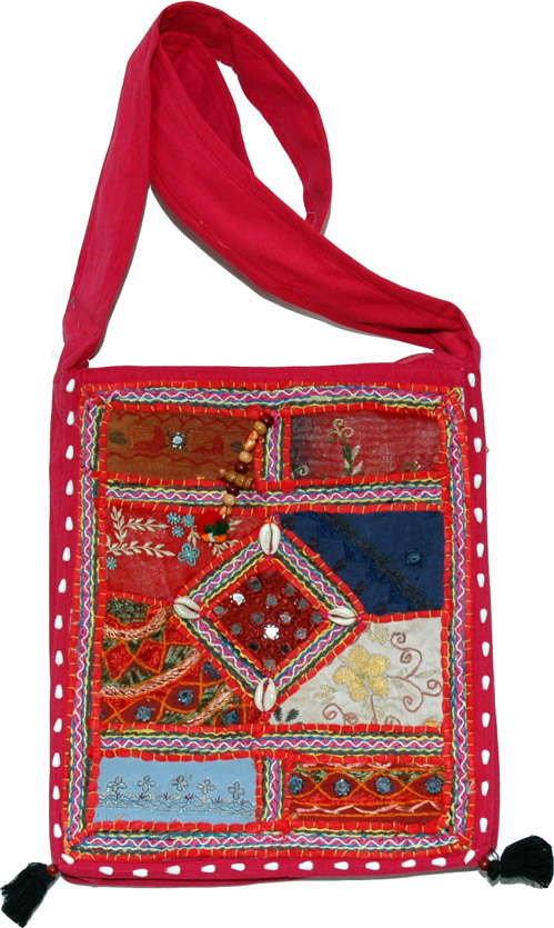 Shoulder Fabric Handbag, Shiraz Embroidered Patchwork Handbag