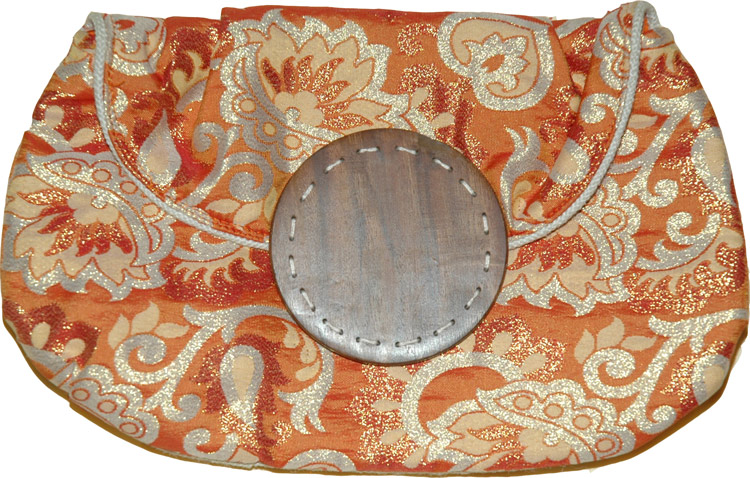 Sari Inspired Clutch, Vintage Clutch Purse
