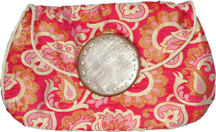 Brocade Clutch Purse, Pink Clutch Purse