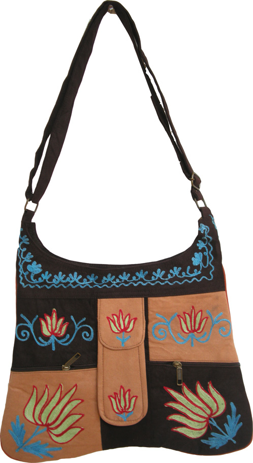 Kashmir Inspired Shoulder Bag, Ethnic Embroidered Shoulder Bag