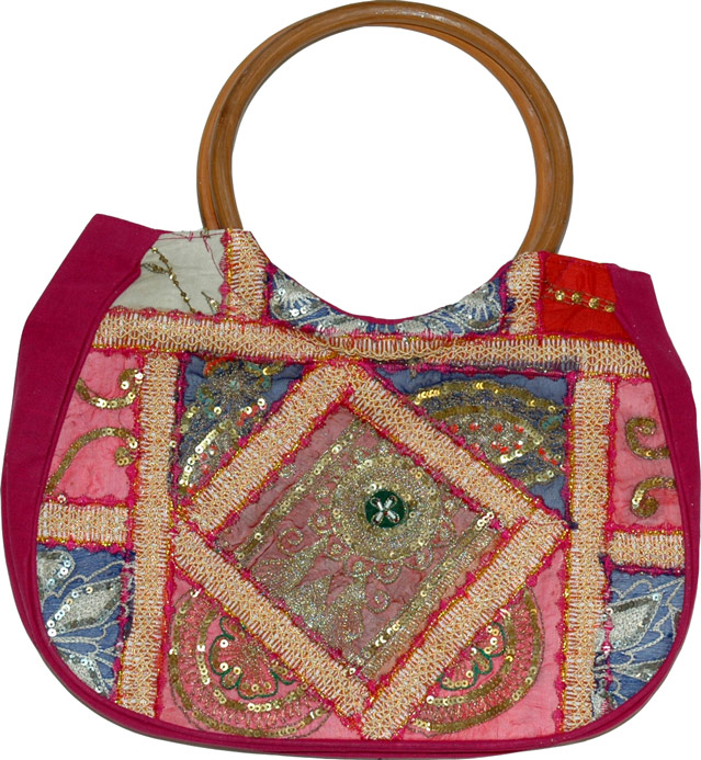Shiraz Patchwork Sequined Purse Bag