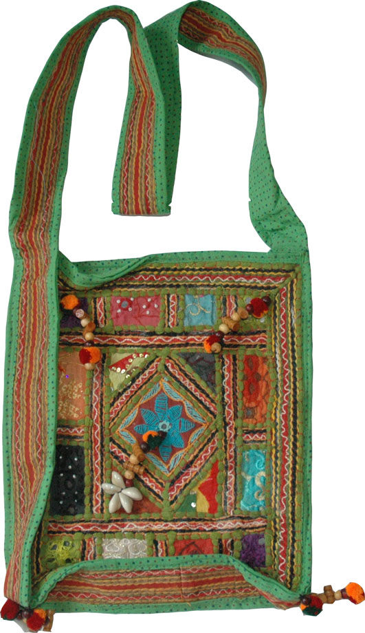 Hand Embroidered Shoulder Sling Bag, Hand Embroidered Shoulder Bag