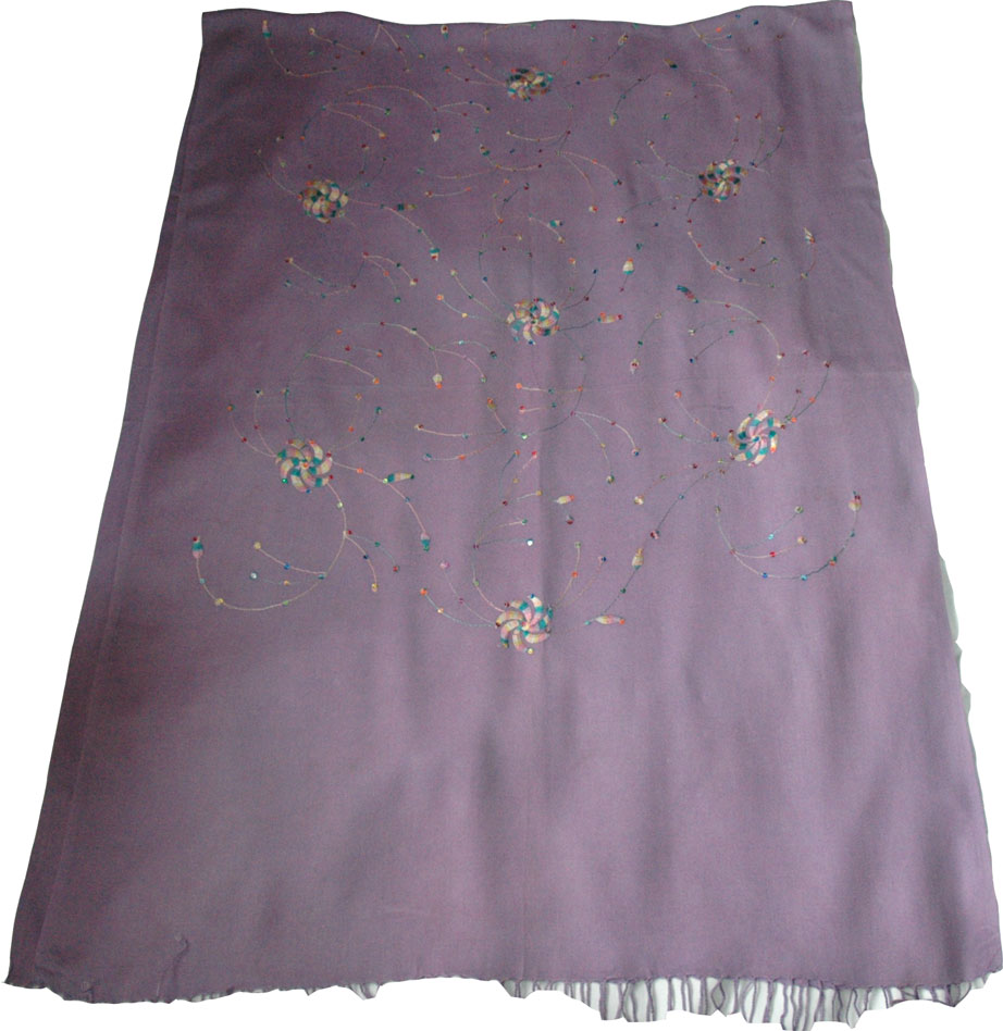 Bouquet Sequined Cotton Shawl, Bouquet Light Cotton Shawl
