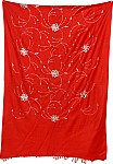 Red Cotton Shawl Wrap