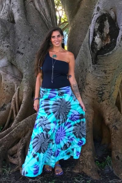 Curious Gypsy Tie Dye Wrap Long Skirt