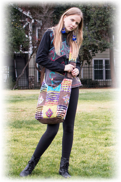 Bohemian Eclectic Tie Dye Shoulder Bag