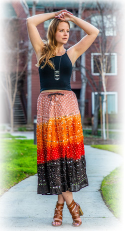 Spicy Hot Tie Dye Skirt