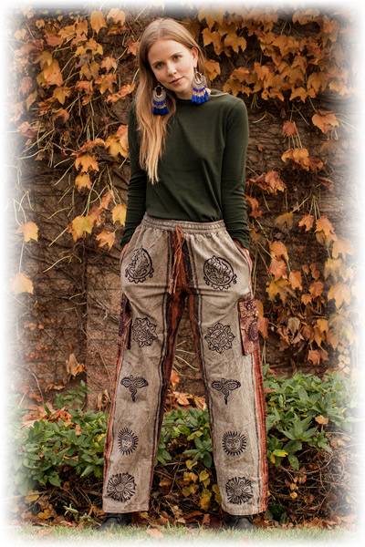 BOHO HAREM PANTS Women Lounge Flowy Yoga Pants Hippie Festival Pants with  Pockets Floral baggy Genie Pants -  Portugal