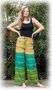 Tropical Stripes Boho Lounge Pants